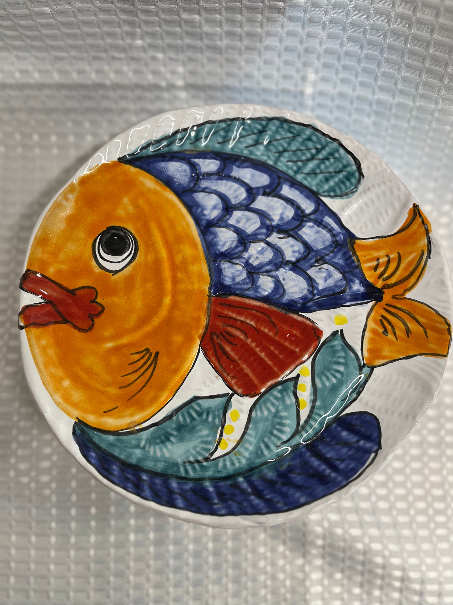 Set of 5 Duca di Camestra Dinner Plates - Fish