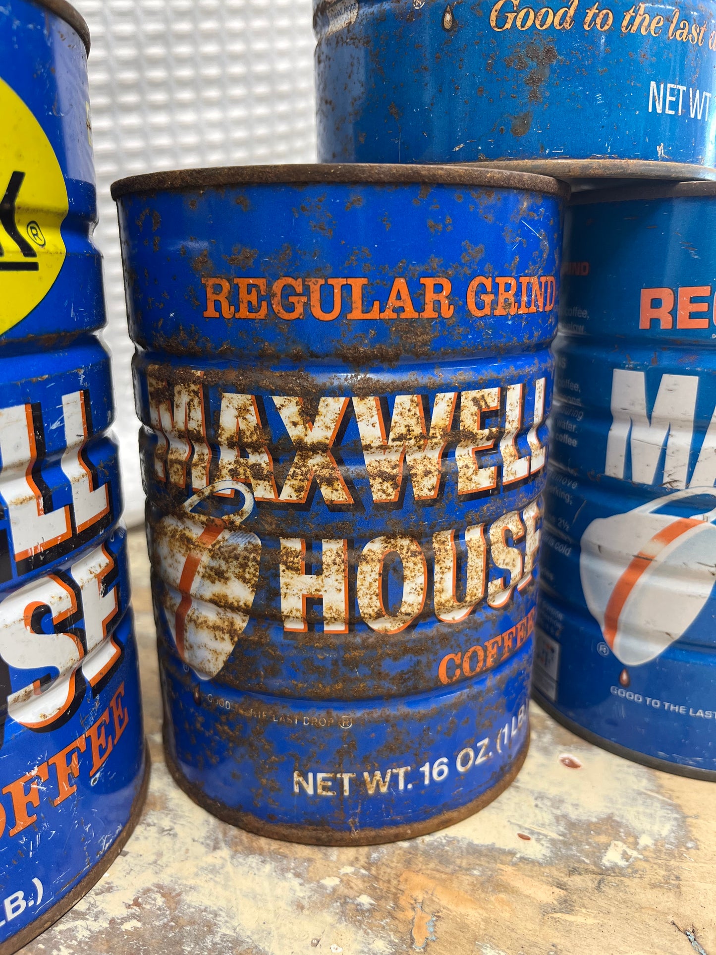 Lot of 6 Maxwell House empty coffee cans