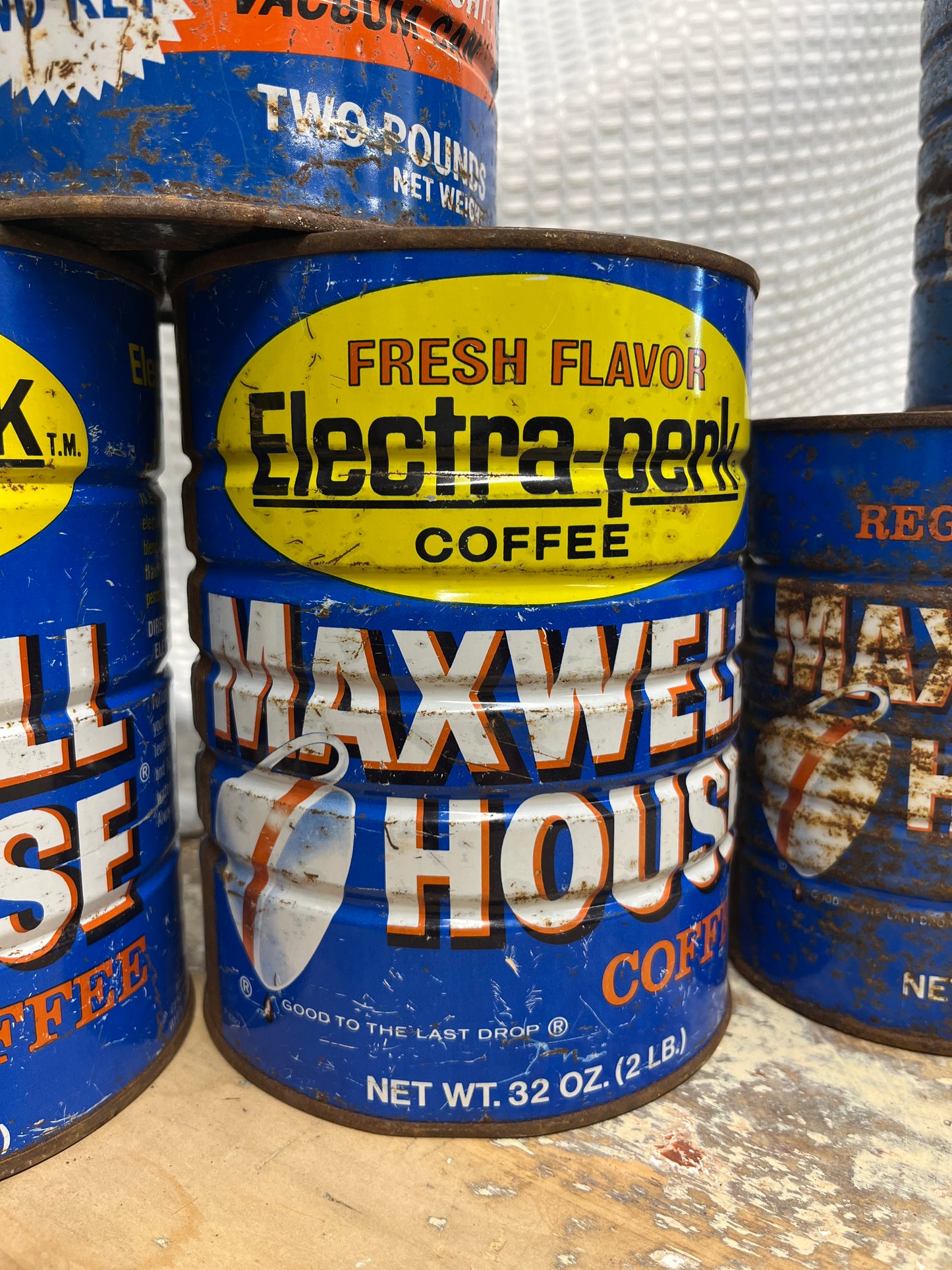 Lot of 6 Maxwell House empty coffee cans