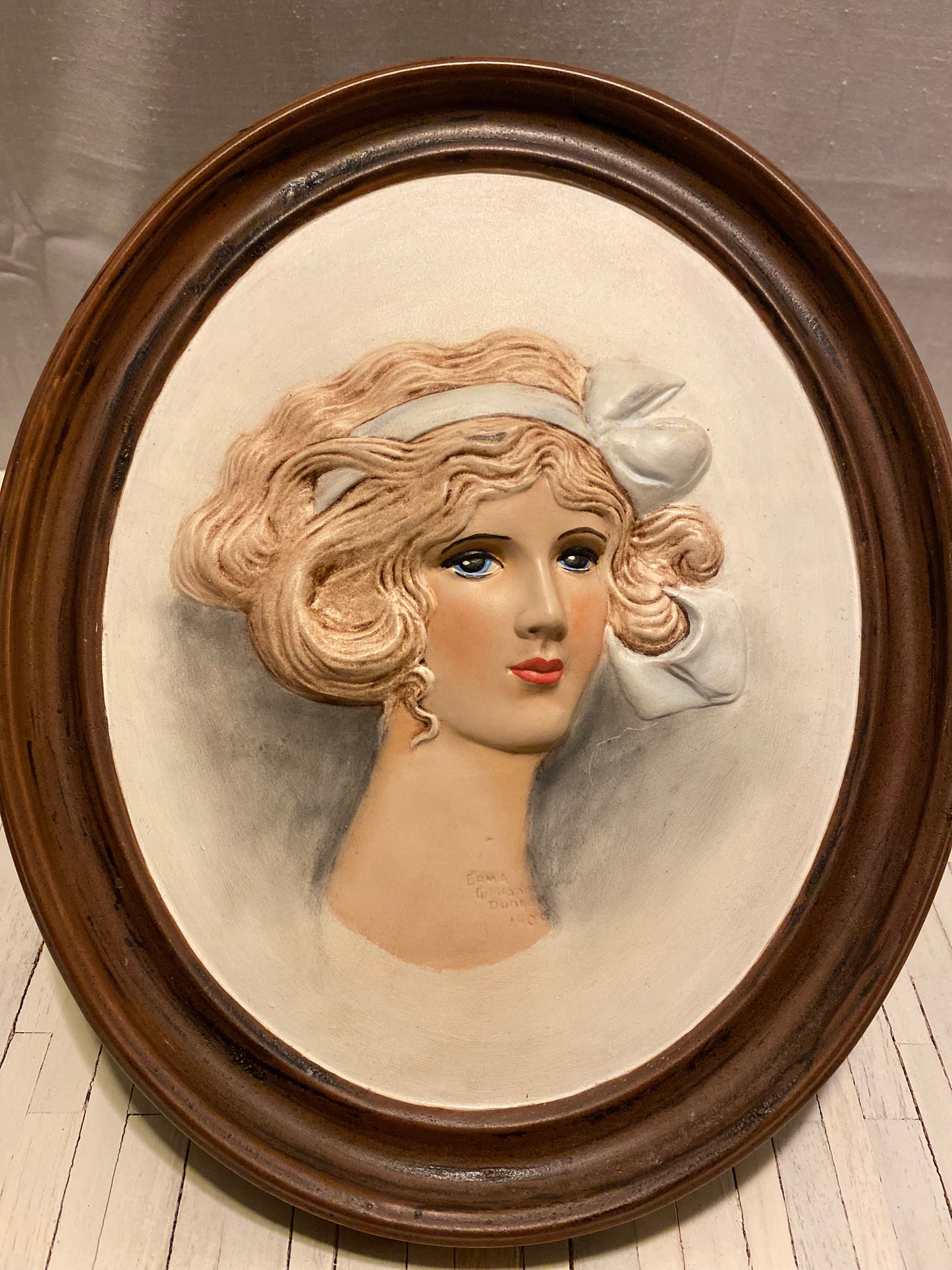 Erma Gillian’s Duncan Hand Painted Chalk Ware Portrait